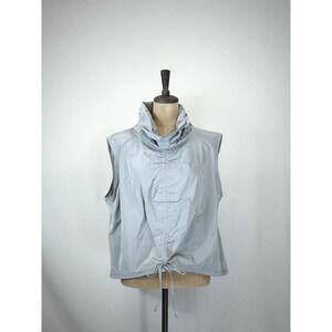 Sassy #63110 Top Grey Sleeveless Mid Length Cowl Neck Popover Vest Top #0225 XS